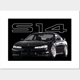 240 sx super black s14 kouki Posters and Art